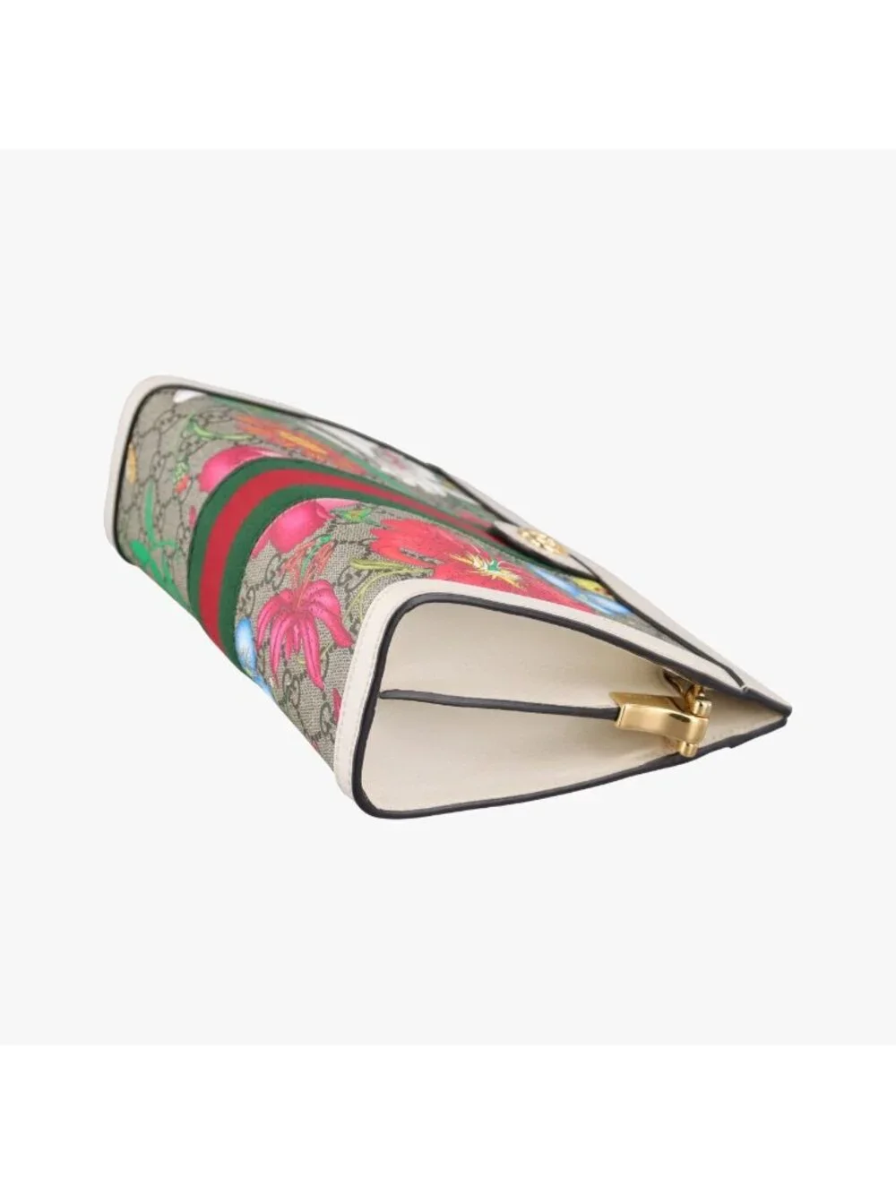 Gucci Ophidia Beige White Multicolor Leather Shoulder Bag